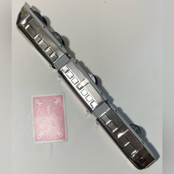 Vintage Schylling Streamliner Collectors 3 Car Chrome Plated Tin Train Toy Train - Picture 6 of 6